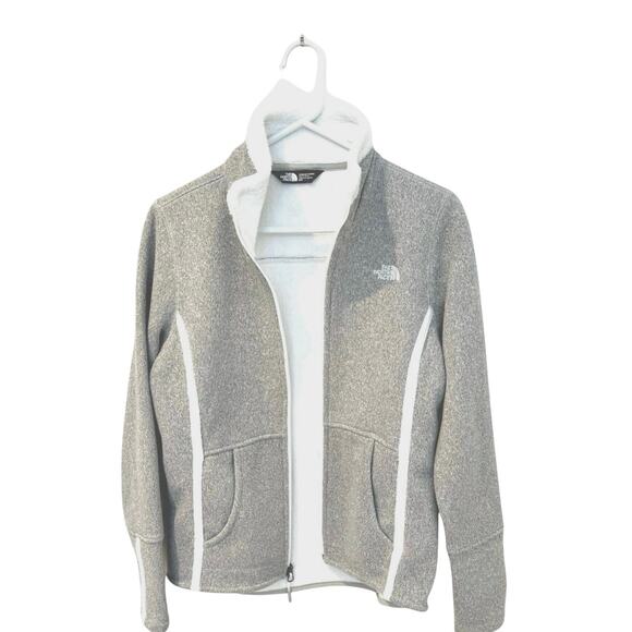 The North Face Banderitas Full Zip Lined Sweater Knit Fleece jacket Womens M - Picture 1 of 7